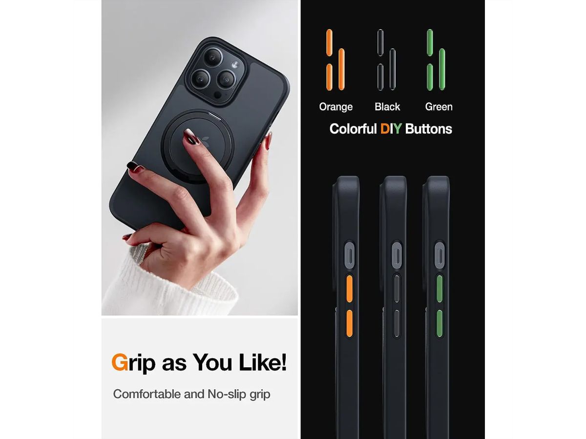 Torras UPRO Ostand Pro Case, iPhone 14 Pro, MagSafe, noir