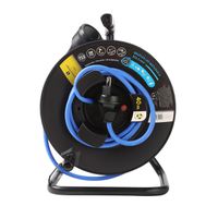 Enrouleur de câble Antitwist T13 IP55 40 m , BAUFLEX N07V3V3-F 3G1,5 mm² IK08 , bleu / noir