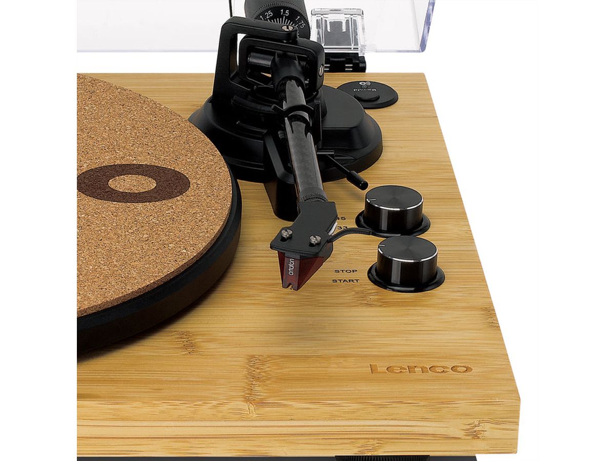 Lenco Plattenspieler LBT-335BA, Bambusfarbe ,BT, inkl Ortofon 2MRED