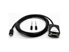 EXSYS EX-2311-2IS USB2.0 C zu 1 x RS-232 1,8m 15KV Überspannungsschutz FTDI Chip-Set, schwarz, 1,8 m