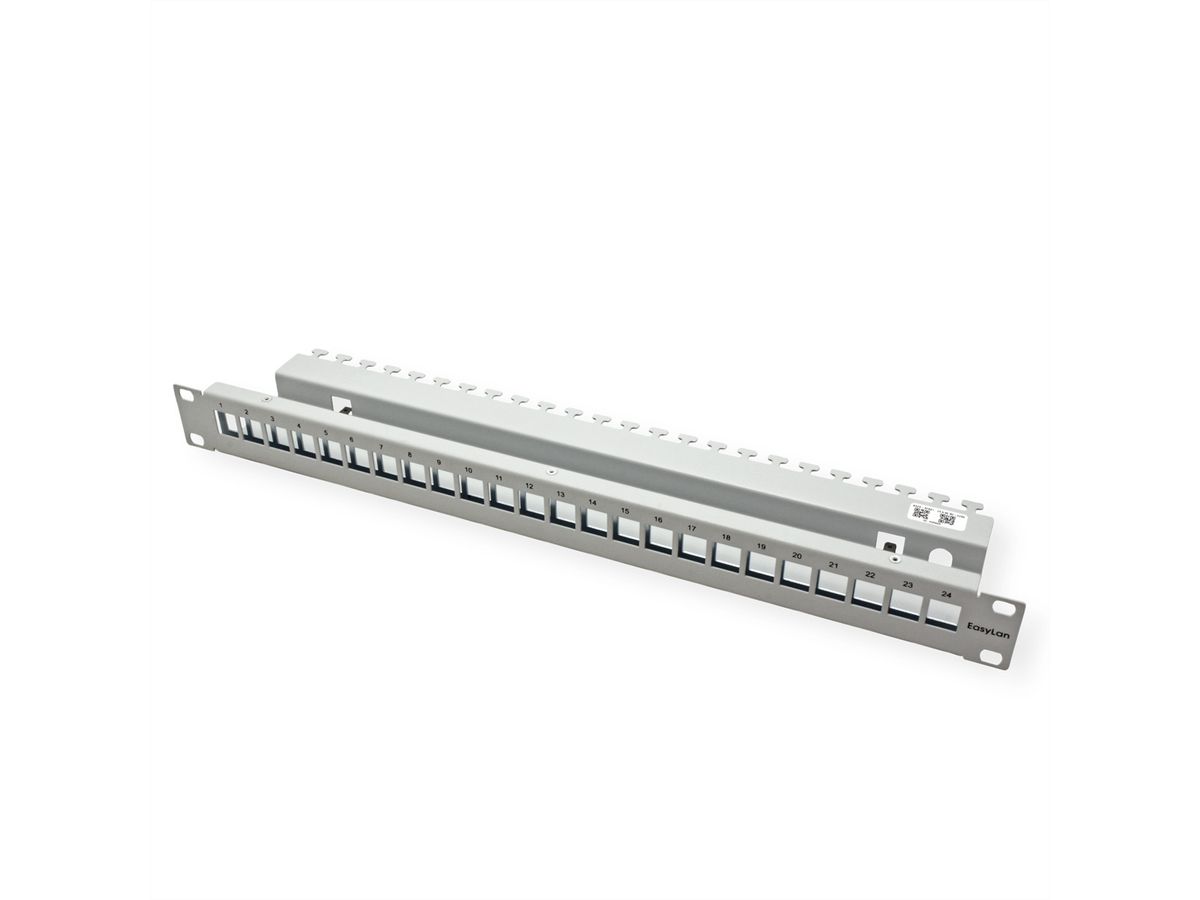 EasyLan preLink / fixLink Panel 19'' 1HE, 24x Keystone-Steckplätze