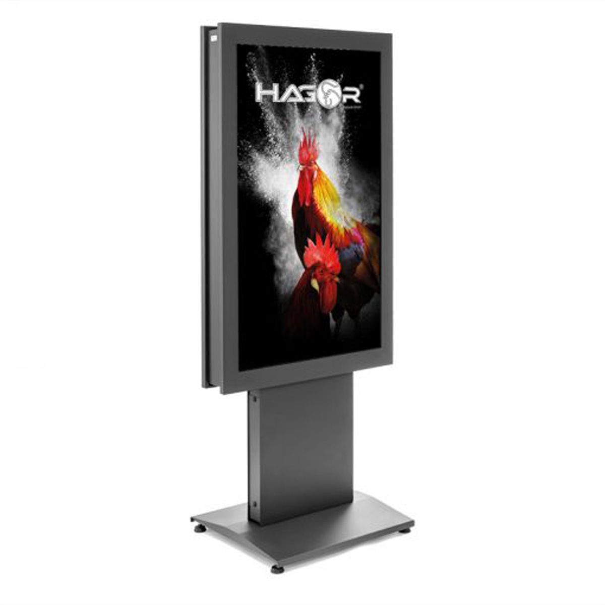 Hagor Stèles vis-it HP Floorbase 40, Totem d'intérieur, gris