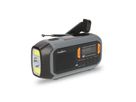 Nedis Notfallradio DAB FM mit Handkurbel Solarpanel und Powerbank, Tragbares Notfallradio fuer Notfaelle, Camping und Outdoor Anwendungen