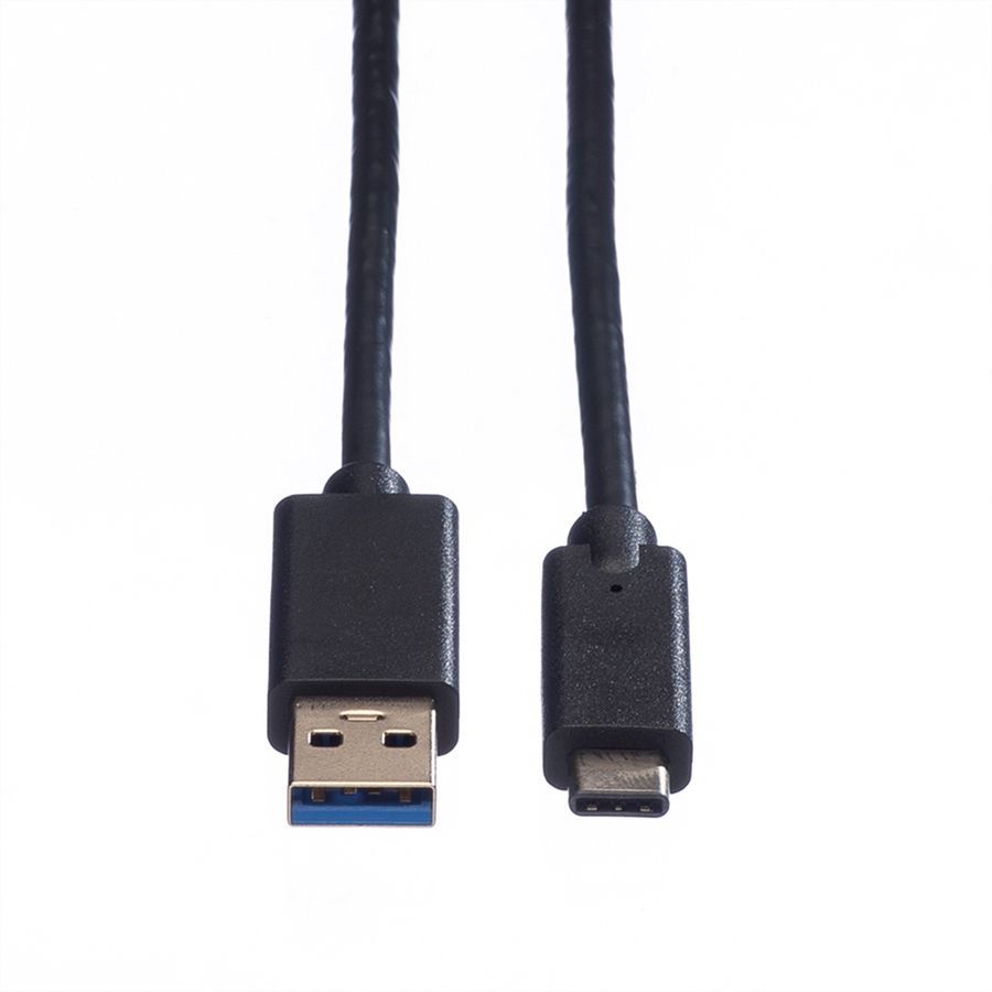 ROLINE GREEN USB 3.2 Gen 1 Kabel, USB A-C, ST/ST, schwarz, 2 m