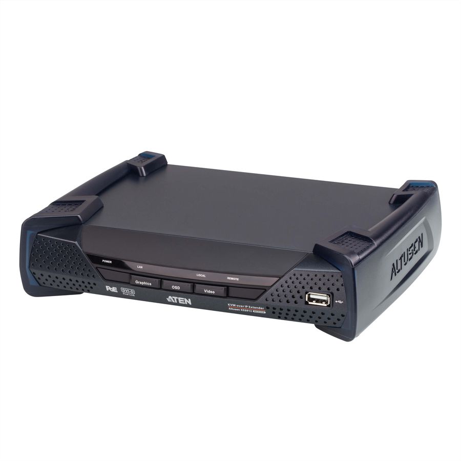 ATEN KE6912R DVI-D Dual Link KVM Over IP Extender mit PoE Empfänger