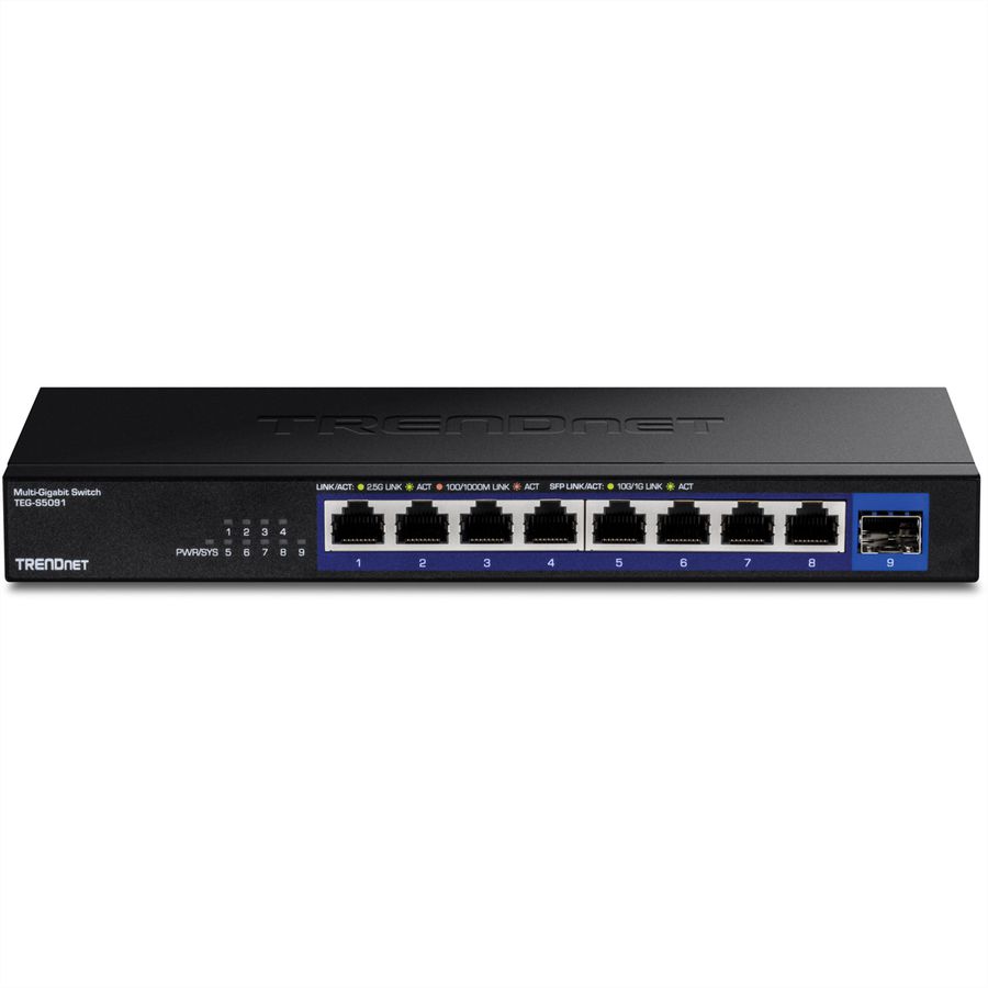 TRENDnet TEG-S5091 Switch 2,5G à 9 ports non administrable, avec port SFP+ 10G