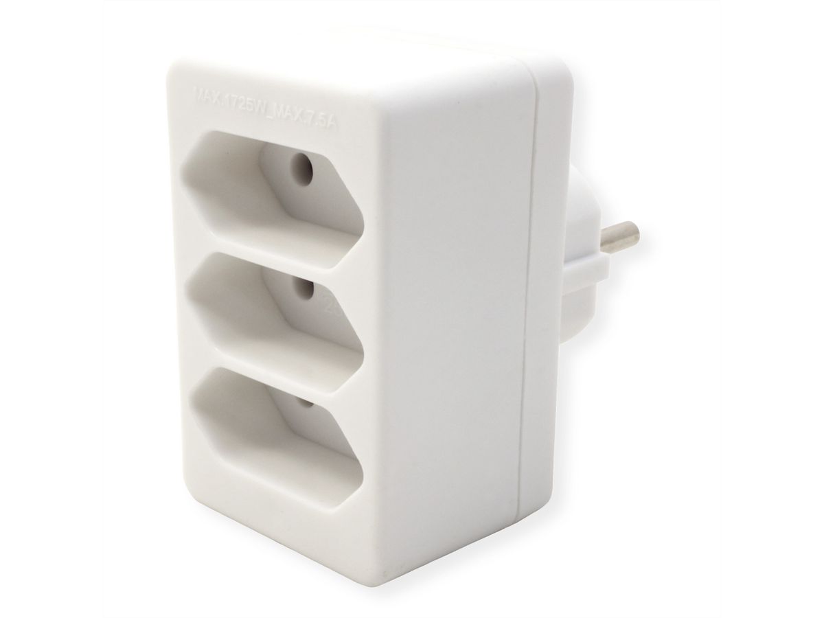 BACHMANN Multistecker 3xEuro, weiß 3x2,5A/230V