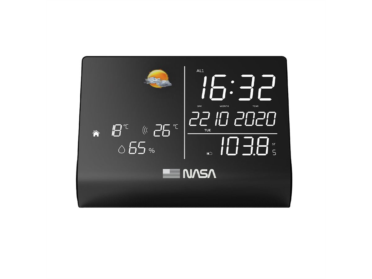 Nasa Wetterstation WSP1300, schwarz, Bluetooth Speaker