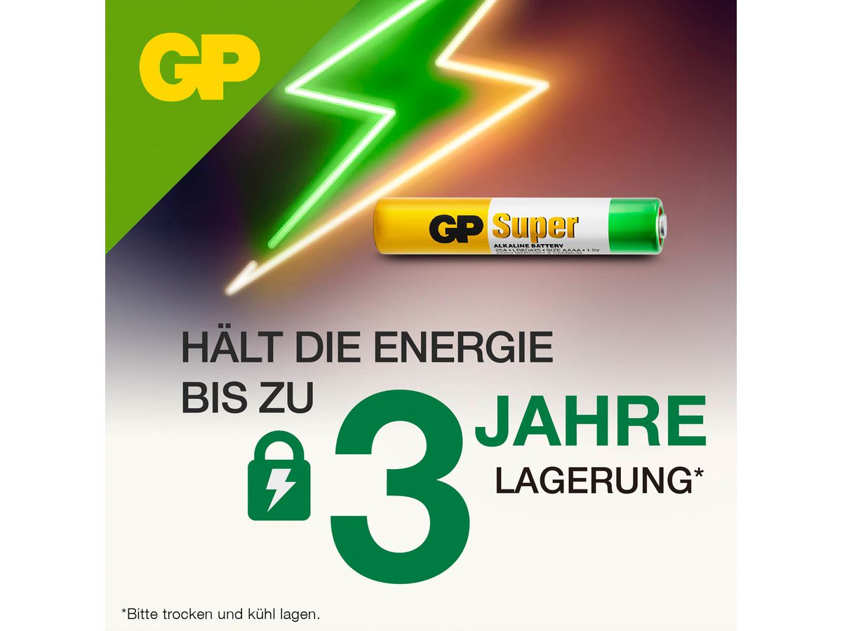 GP Batterie Super Alkaline AAAA 2x, 1,5V