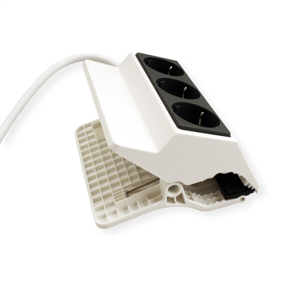 BACHMANN PEGGY Bandeau de prises autocollantes 3x contact de protection, blanc, 3 m