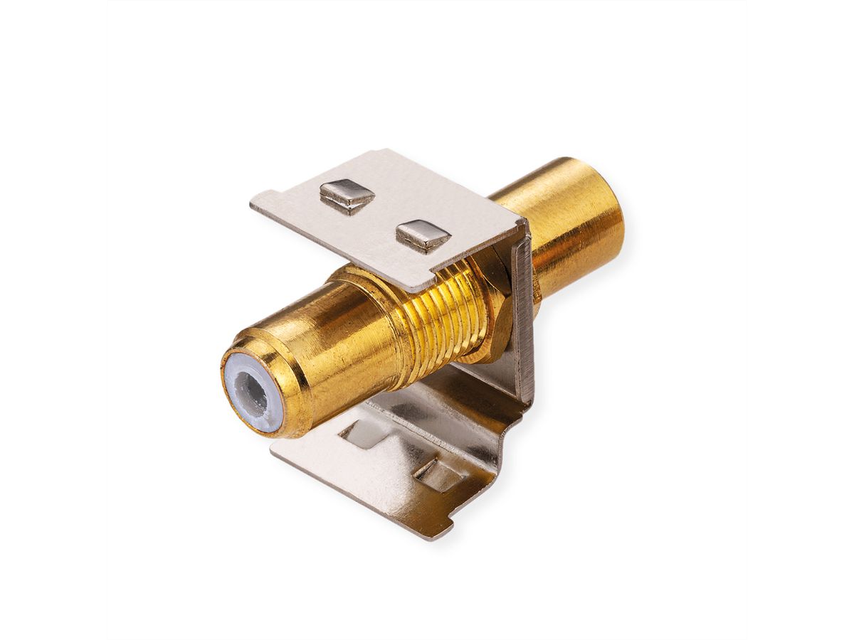 ROLINE Coupleur Keystone RCA, métallique, blanc