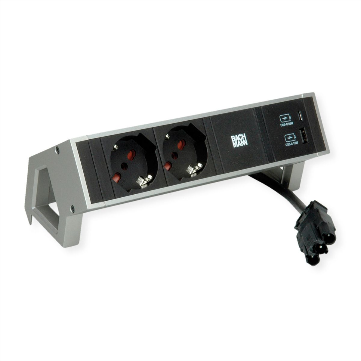 BACHMANN DESK2 2xP40 1xUSB A/C 22W, ITALIE