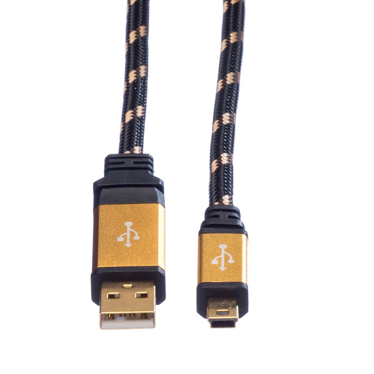 ROLINE GOLD USB 2.0 Kabel, Typ A - 5-Pin Mini, 3 m