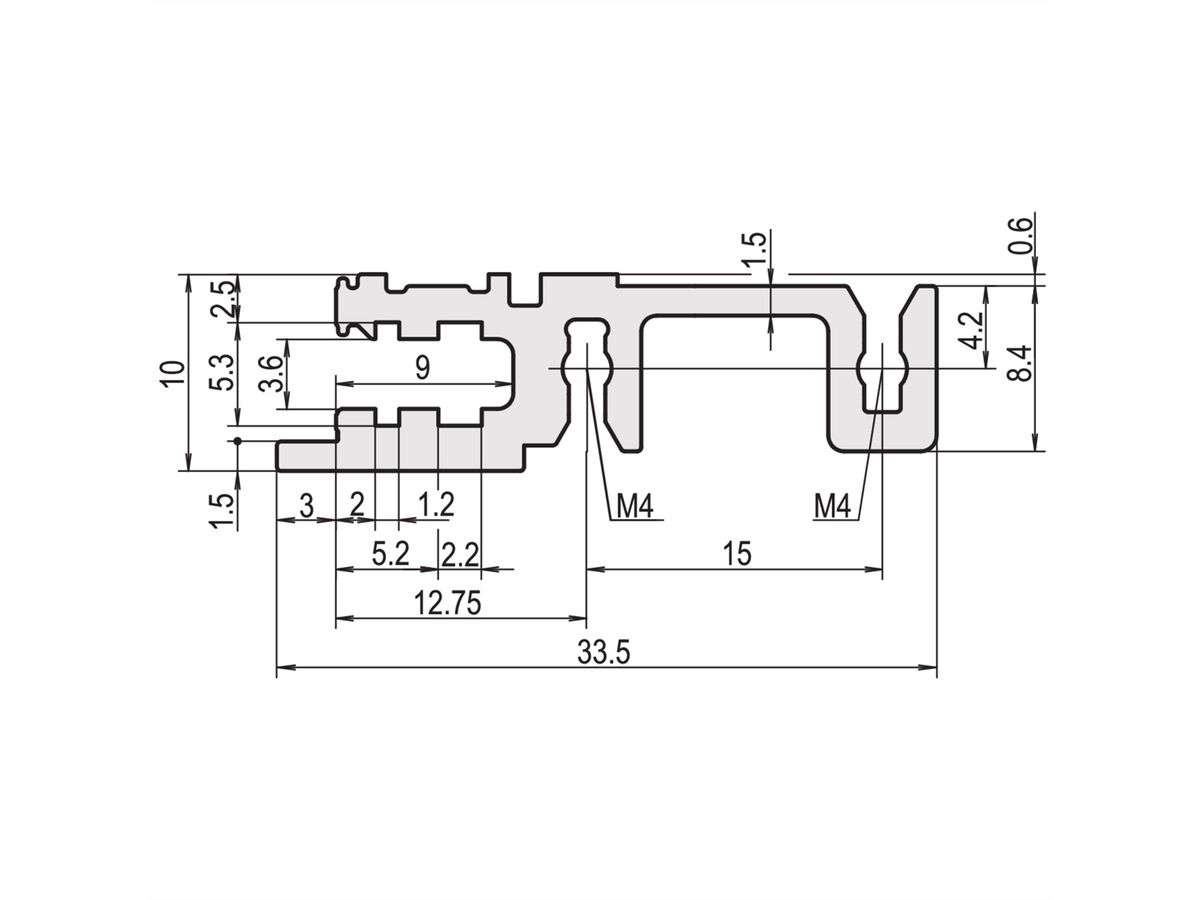 SCHROFF Typ H-KD stabil, kurzes Dach - MODULSCH. VORNE 20TE H KD