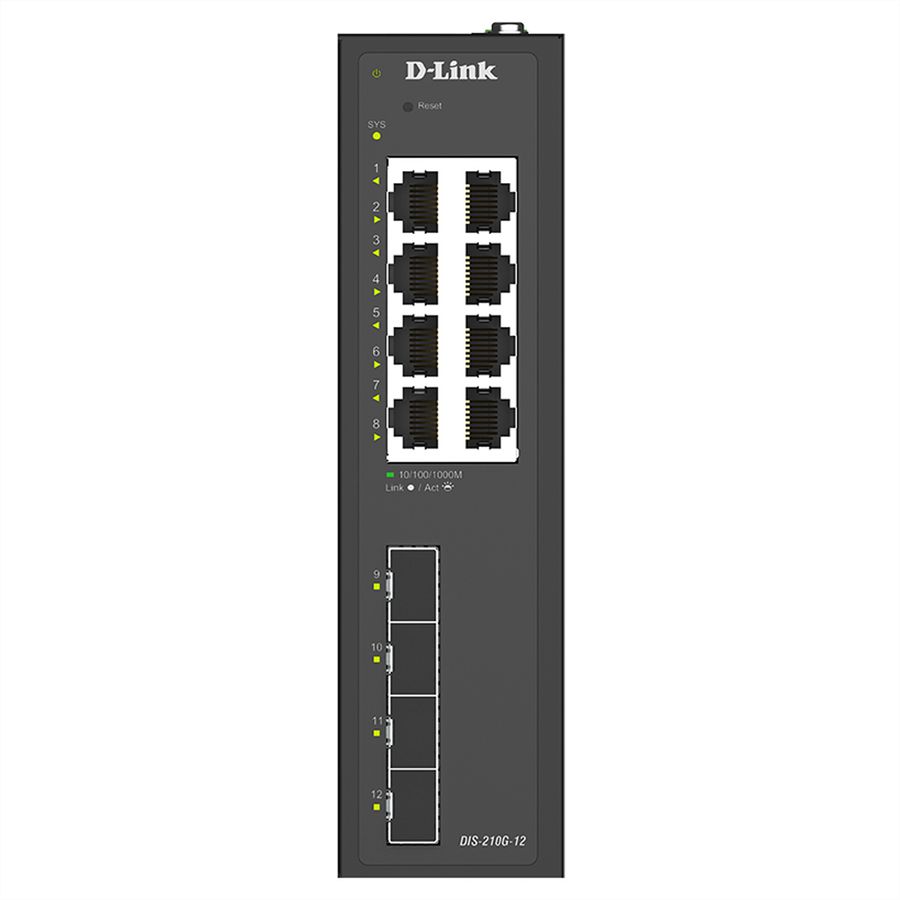 D-Link DIS-210G-12 Switch 12 ports, Smart Managed Gigabit industriel