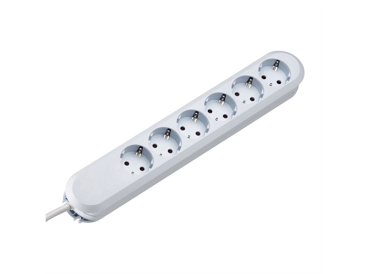 BACHMANN SMART Bâti de prises 6x contact de protection, blanc, 3 m