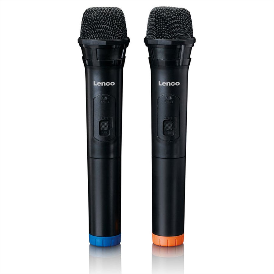 Lenco PA-Anlage PA-220BK, 2 Mikrofone,, BT, Party Licht, 120W RMS