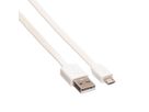 ROLINE Câble USB 2.0, USB A mâle - Micro USB B mâle, blanc, 1 m