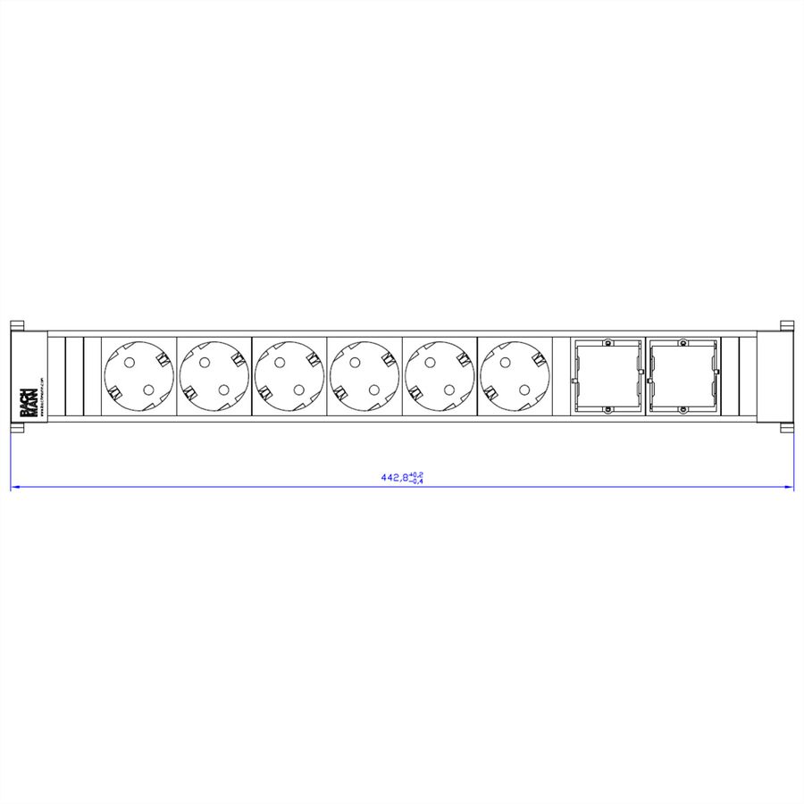 BACHMANN CONFERENCE TOP FRAME X-Large Insert 6x contact de protection 2x ABD