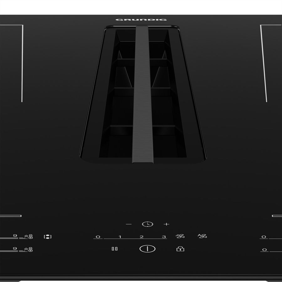 Grundig Induktionskochfeld GIEH 834480 P, 80cm, 4 Zonen, integrierter Dampfabzug