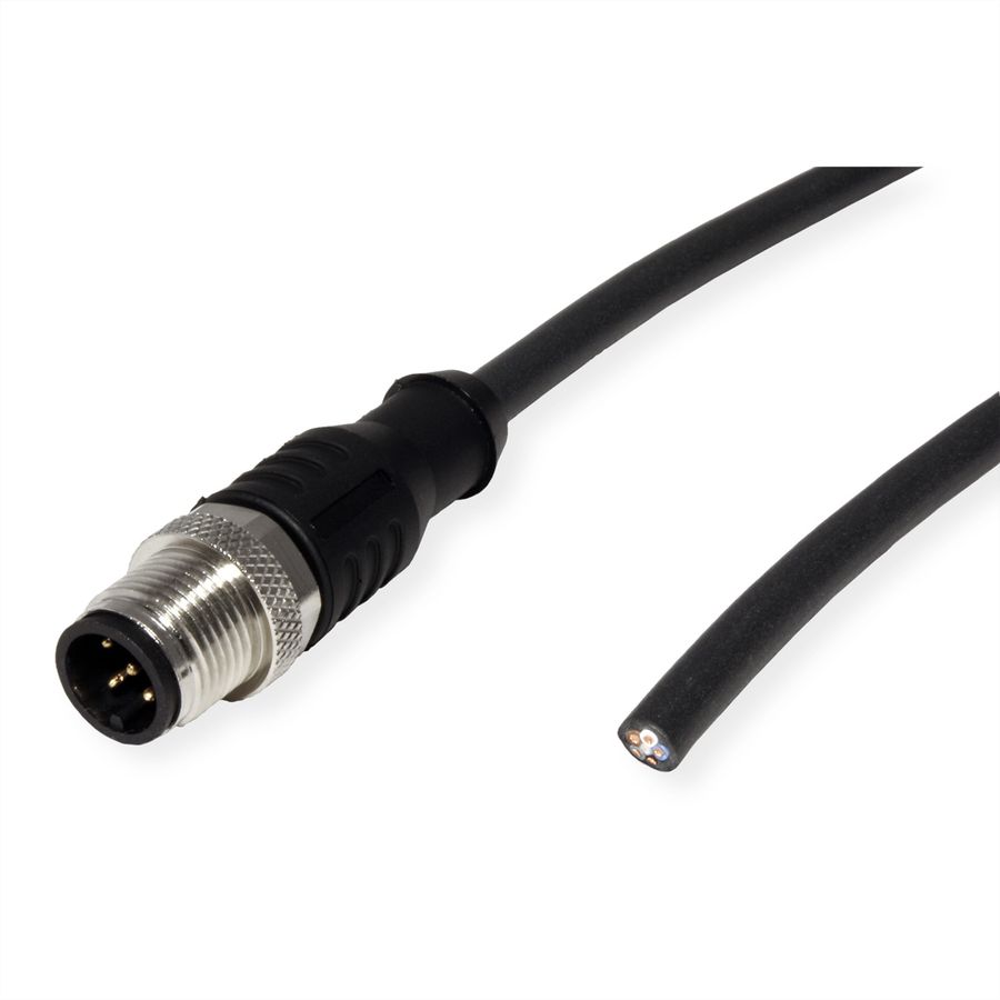 METZ CONNECT Sensor-/Aktorltg., M12-ST A-kodiert, gerade-freies Ende, ungeschirmt, 5polig, PUR, 5 m