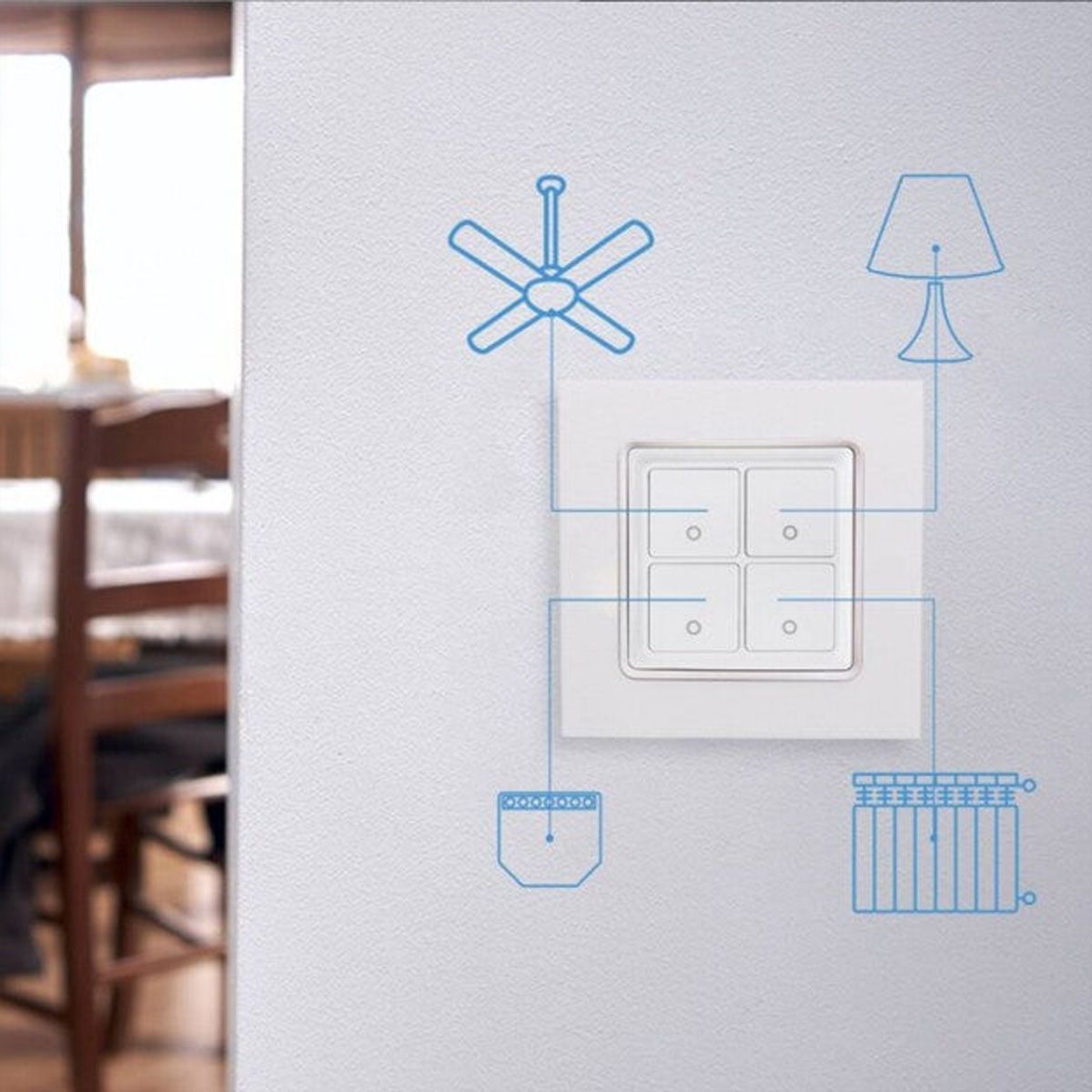 Shelly Unterputz Wall Switch х4