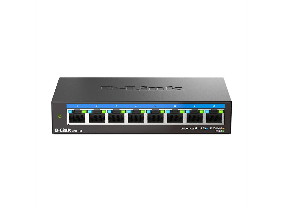 D-LINK DMS-108/E Switch 8 ports , Multi-Gigabit non géré