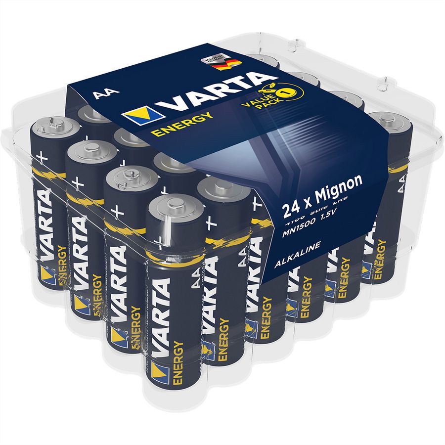 VARTA Piles Mignon AA / AM-3 / LR 6, 1,5V, pack de 24
