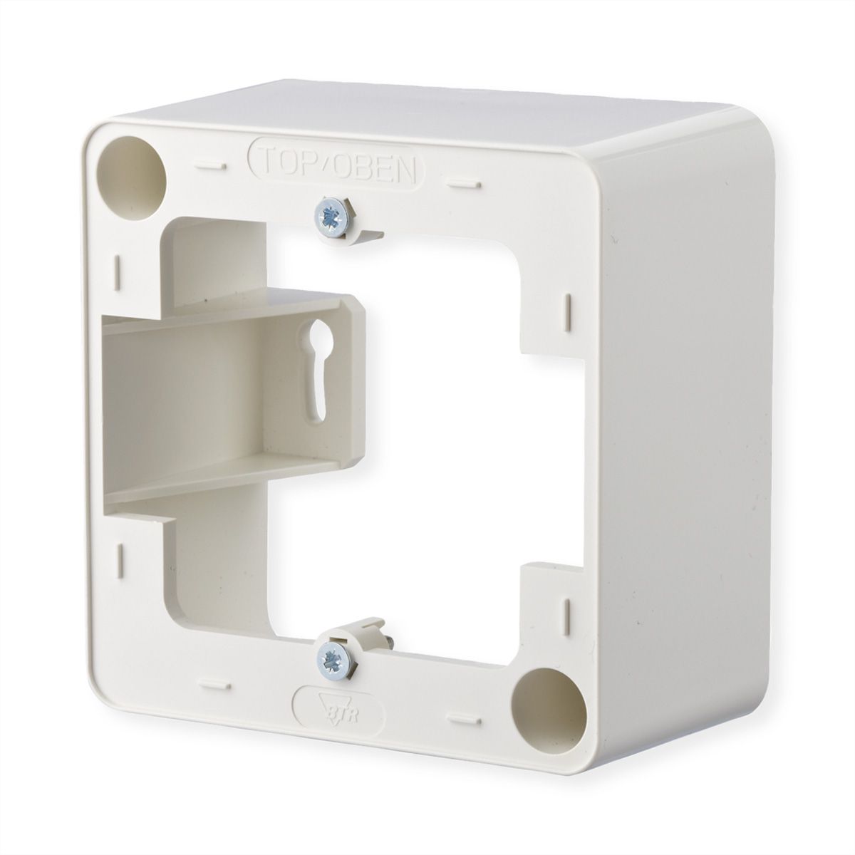 METZ CONNECT Aufputzrahmen 85 x 85 x 43 mm, 1fach, reinweiß