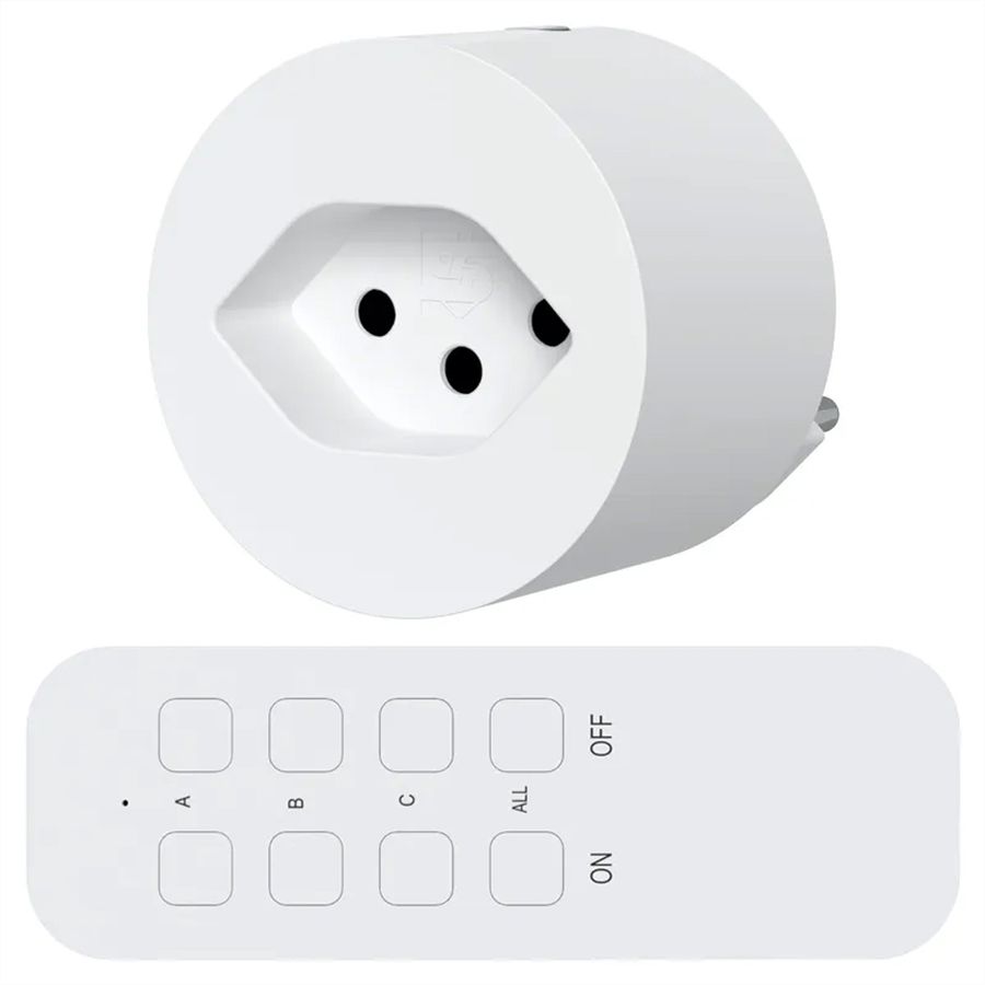 Steffen Prise adaptatrice sans fil, blanc 3x (max.2500W), avec télécom