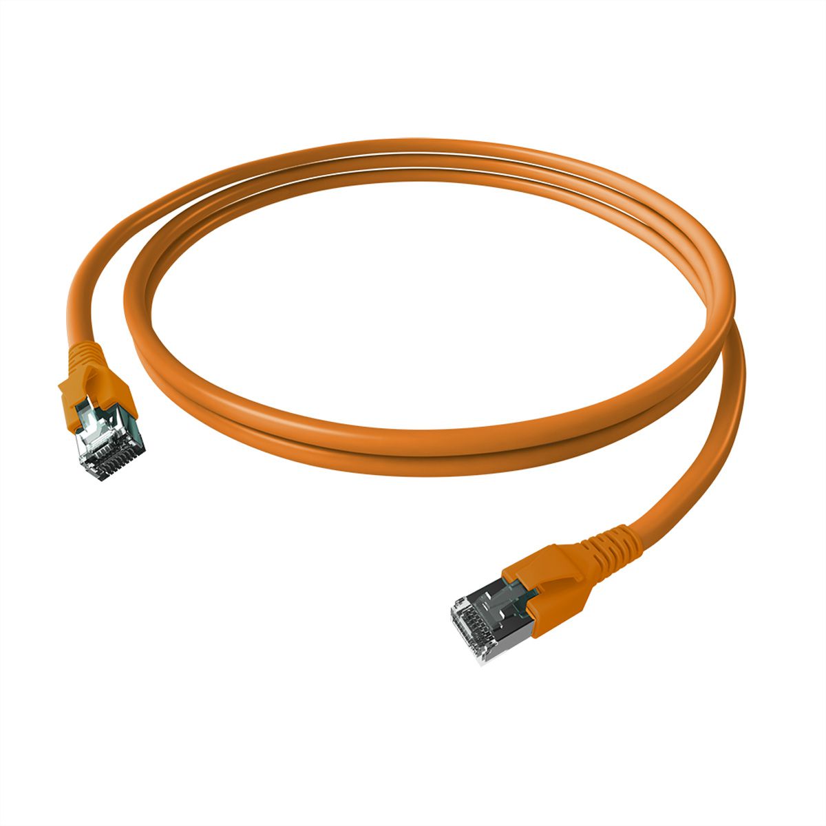 EasyLan FlexBoot Patchkabel Cat.6A, S/FTP, orange, 7,5 m