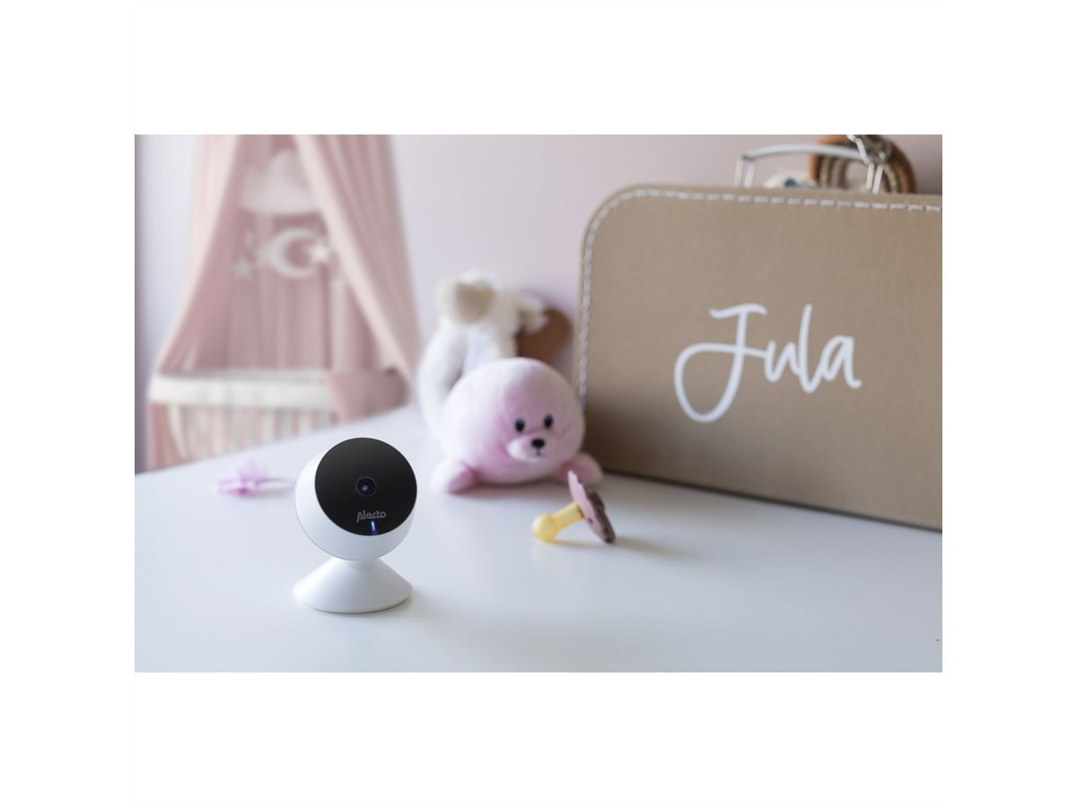 Alecto SMARTBABY5 - Babyphone Wi-Fi avec caméra, Blanc