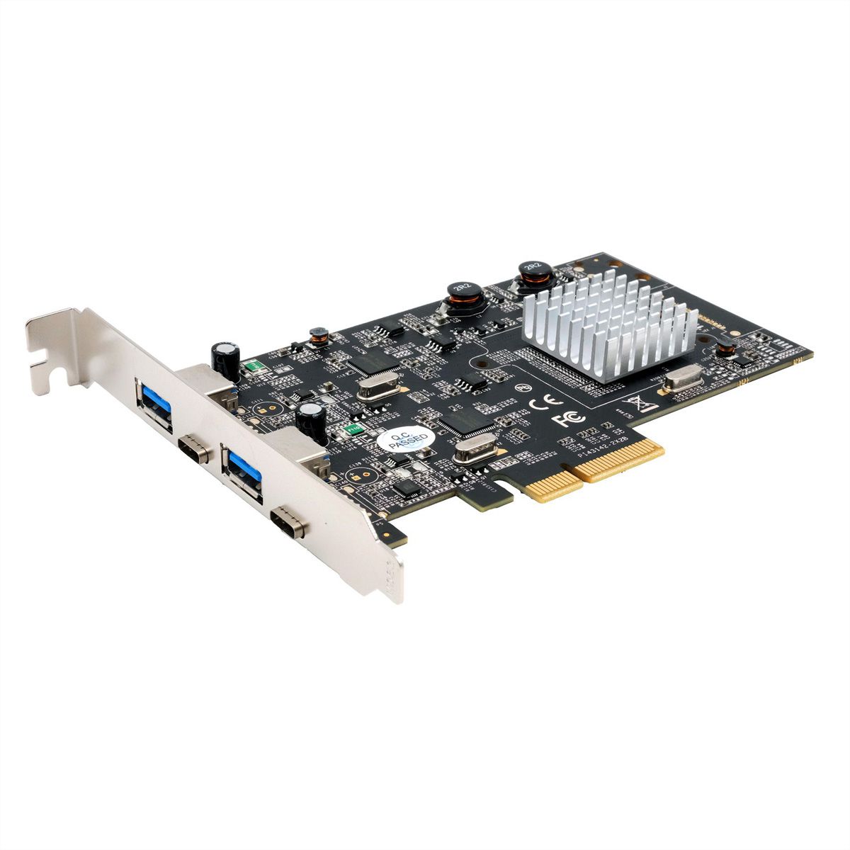 EXSYS EX-12005 4 Port USB 3.2 Gen2 PCIe Karte 2x USB-A und 2x USB-C