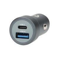Nedis Auto-Ladegerät 48W, USB-C/USB-A, PD3.0, dunkelgrau