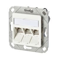 METZ CONNECT C6Amodul 3 Port 180°M UPk-Dose, reinweiß RAL9010