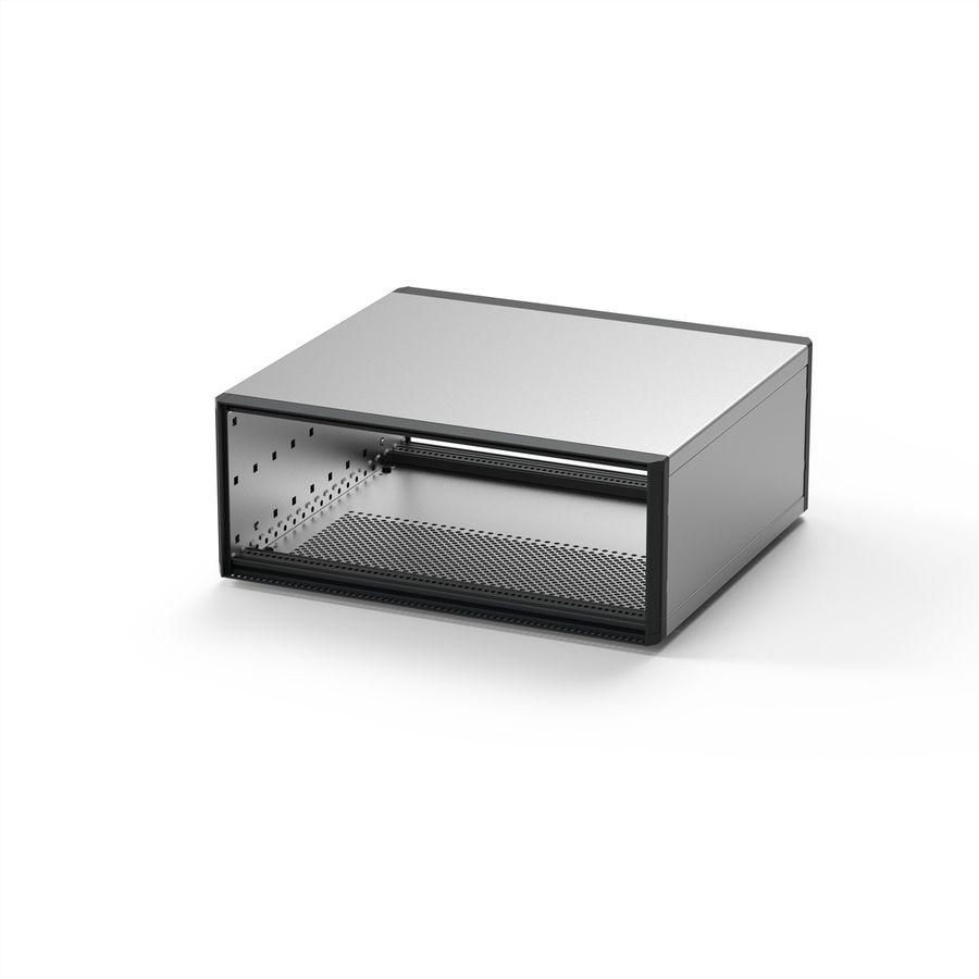 SCHROFF RatiopacPRO, coffret de bureau, blindage rétractable, garniture avant, 3 U, 63 HP, 375 mm