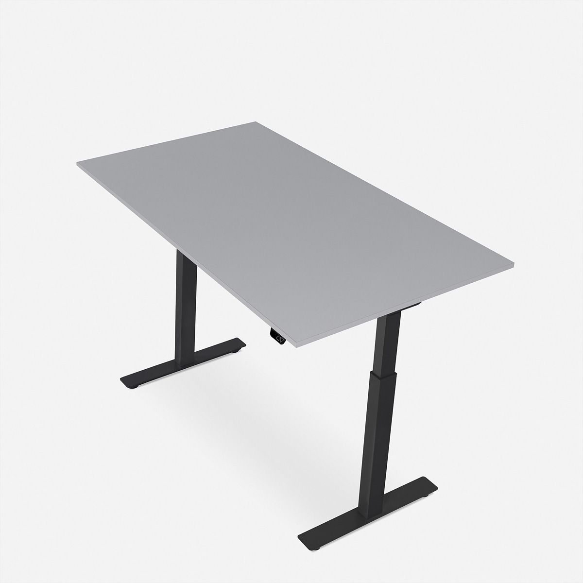 WRK21 Schreibtisch Smart 140 x 80 cm, Höhenverstellbar, Grau Uni / Schwarz