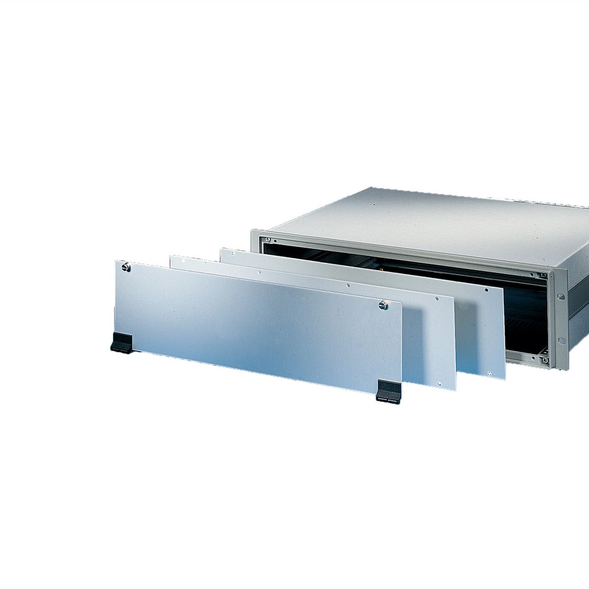 SCHROFF Inpac Face avant, 2 U, 2,5 mm, Al, anodisé, bords non traités