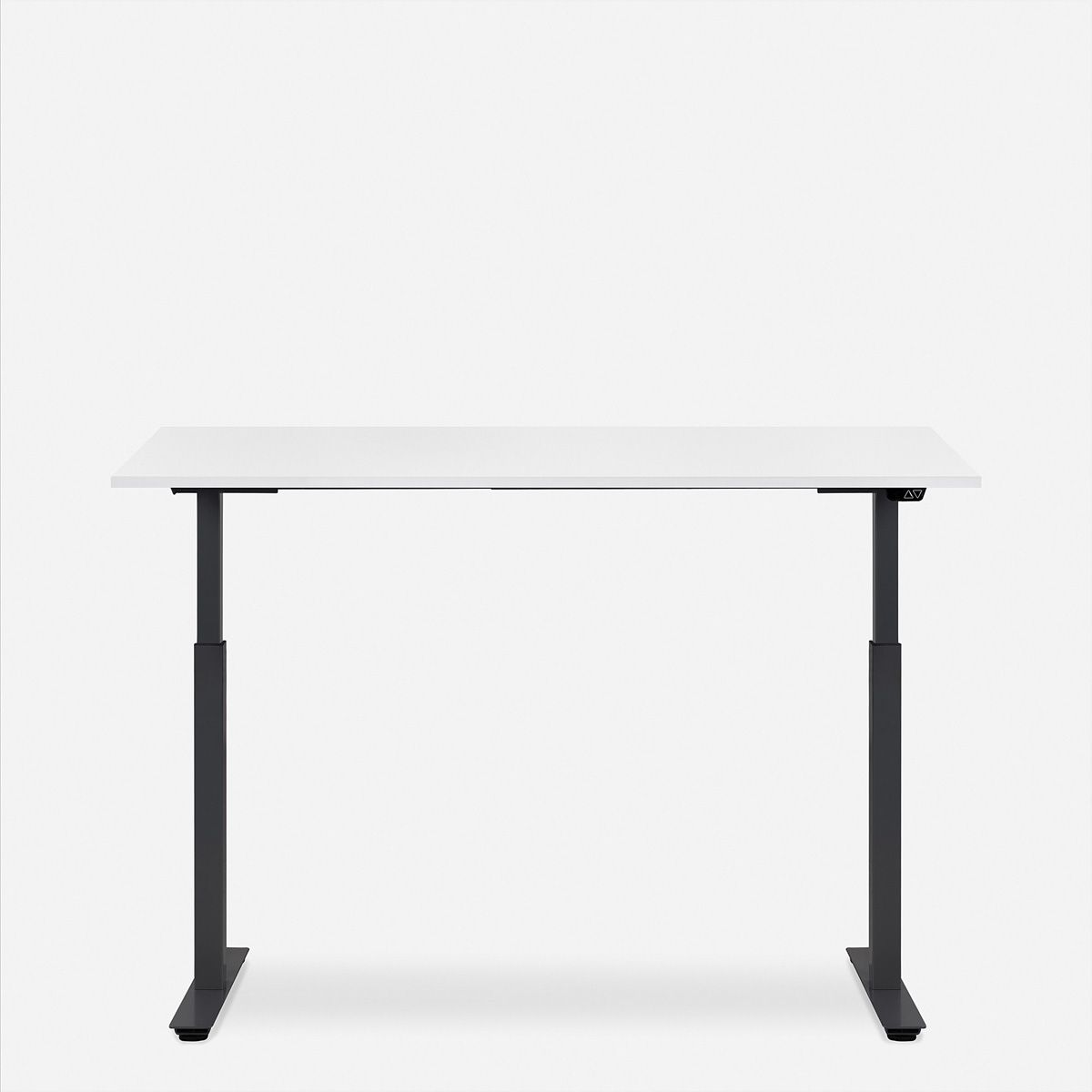WRK21 Bureau Smart 120 x 80 cm, Hauteur réglable, Blanc uni / Noir