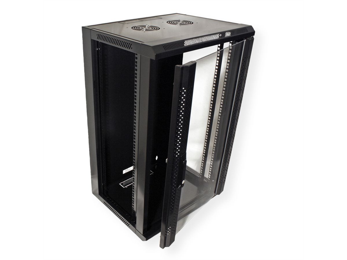 VALUE Armoire murale 18 UH (HxLxP) 910x570x450mm, noir