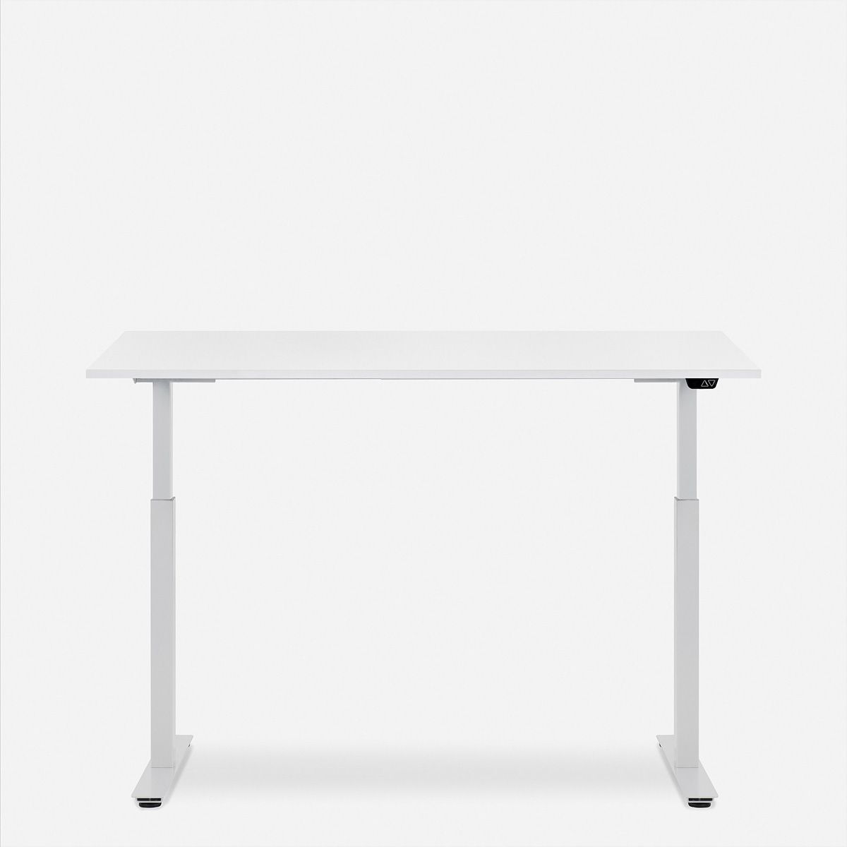 WRK21 Bureau Smart 160 x 80 cm, Hauteur réglable, Blanc uni / Blanc