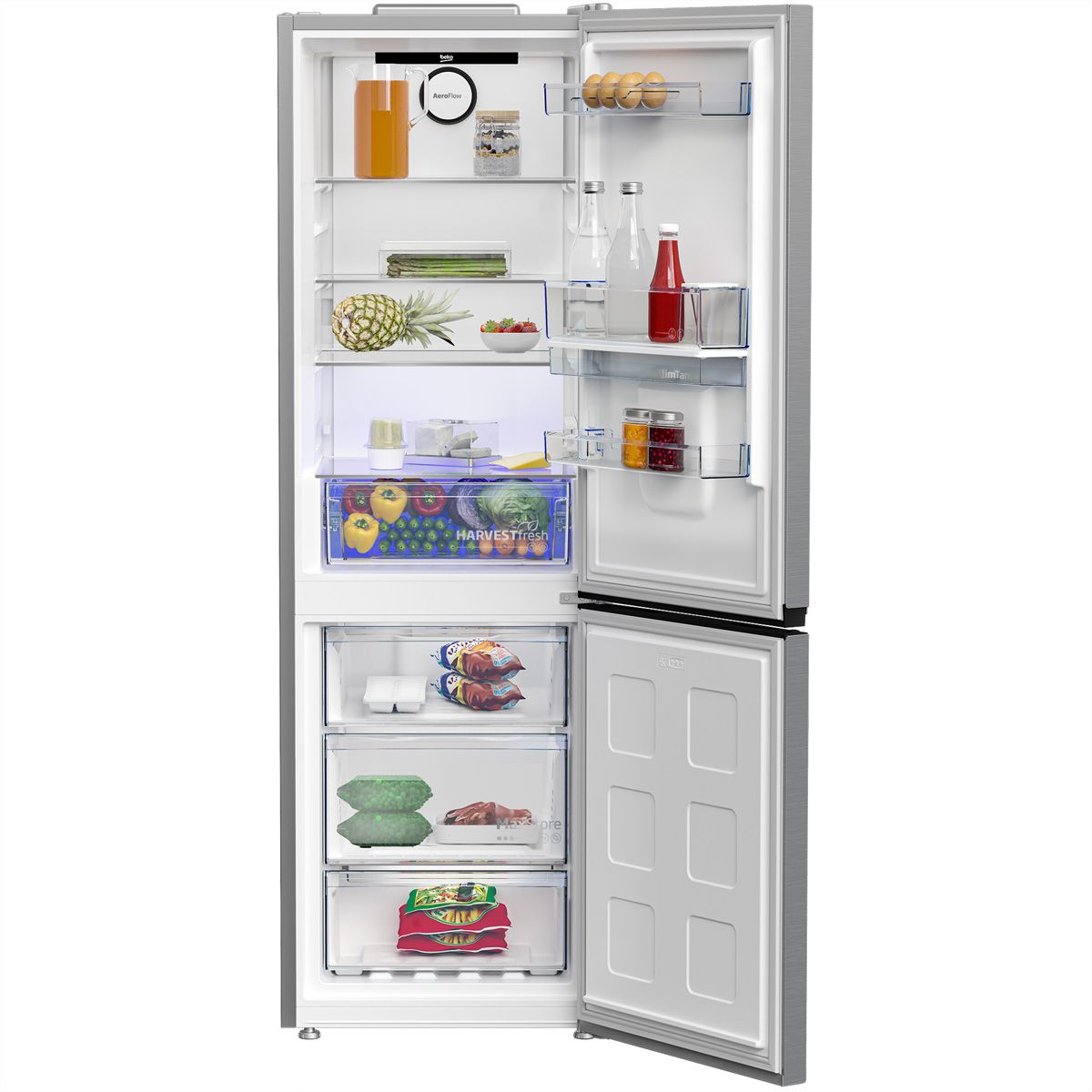 Beko Kühl-Gefrierkombination KG510, 316l, E, Inox