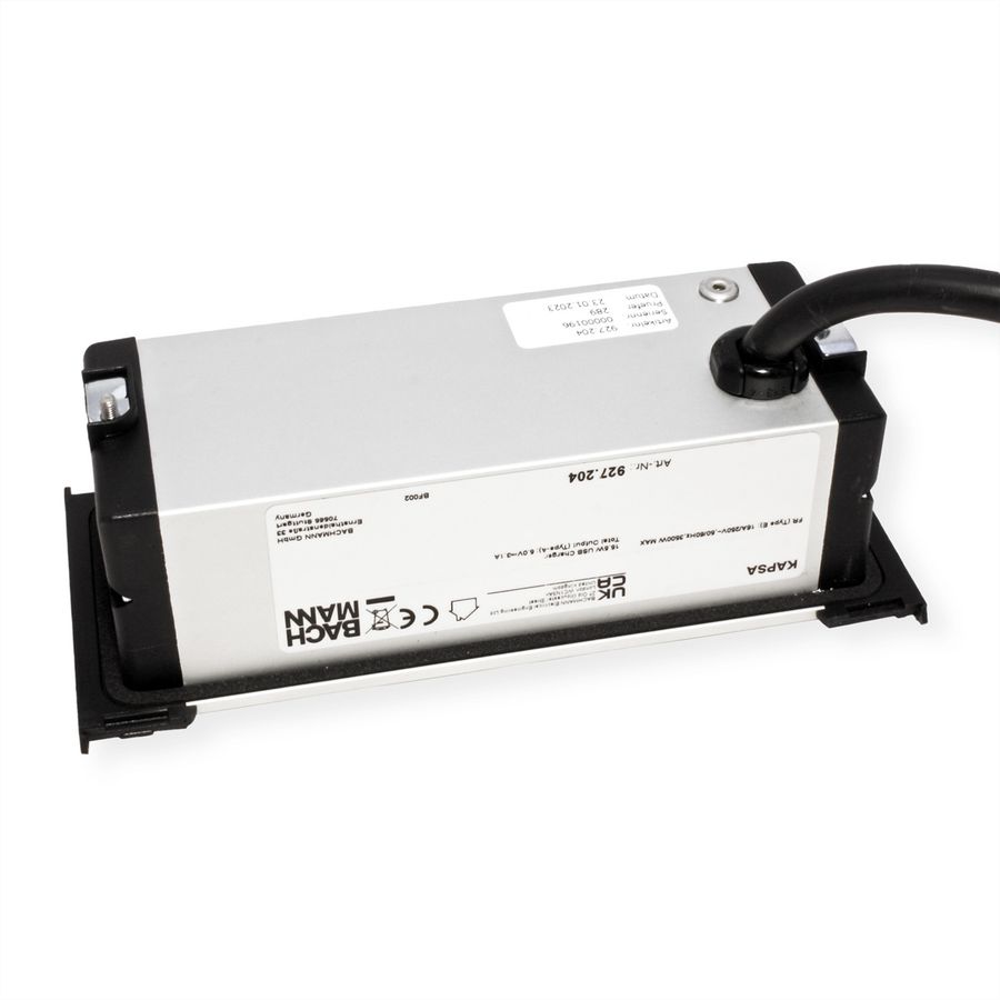 BACHMANN KAPSA XS 1xUTE 1xUSB Charger Strom 2,0m AEH CEE7/7