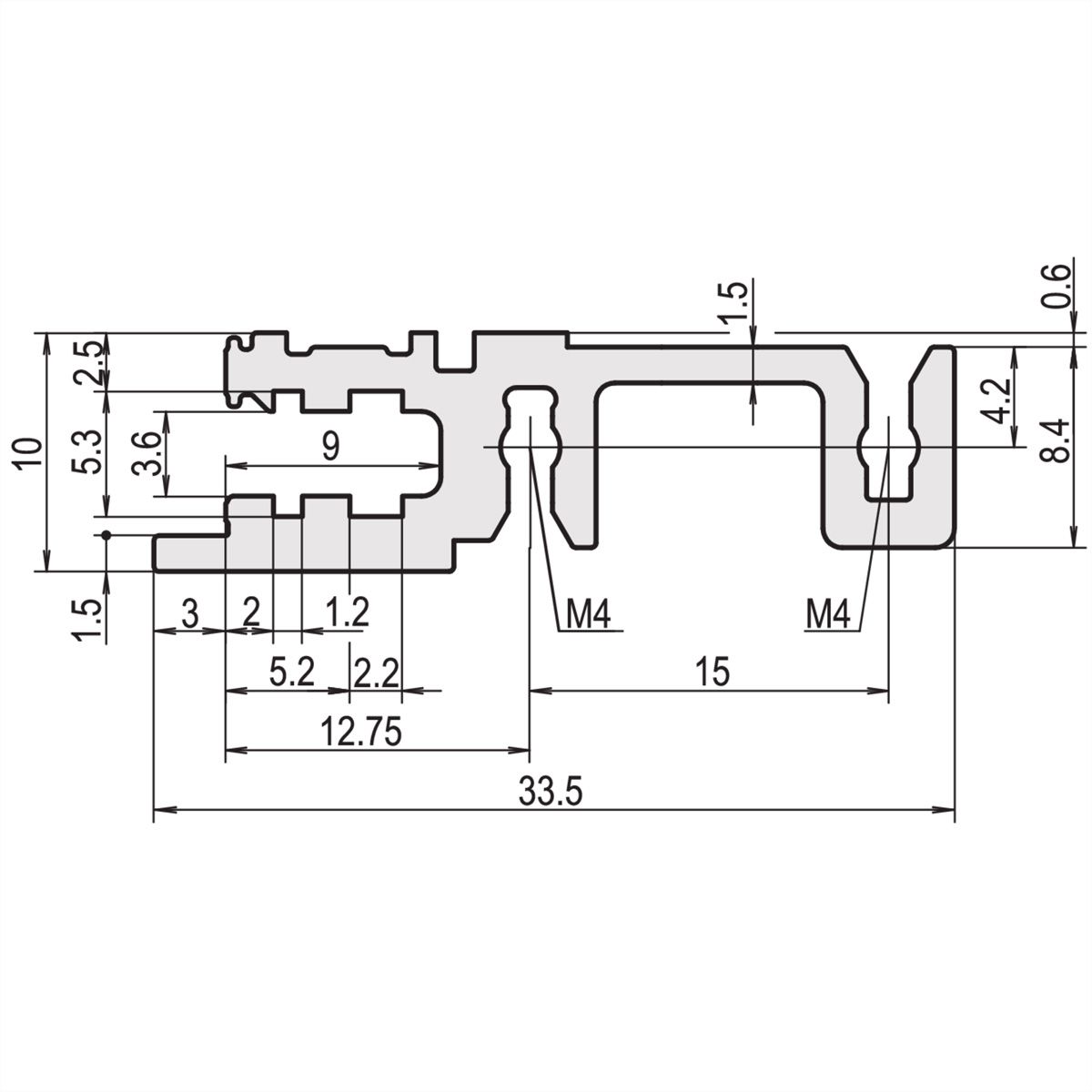 SCHROFF Typ H-KD stabil, kurzes Dach - MODULSCH. VORNE 63TE H KD