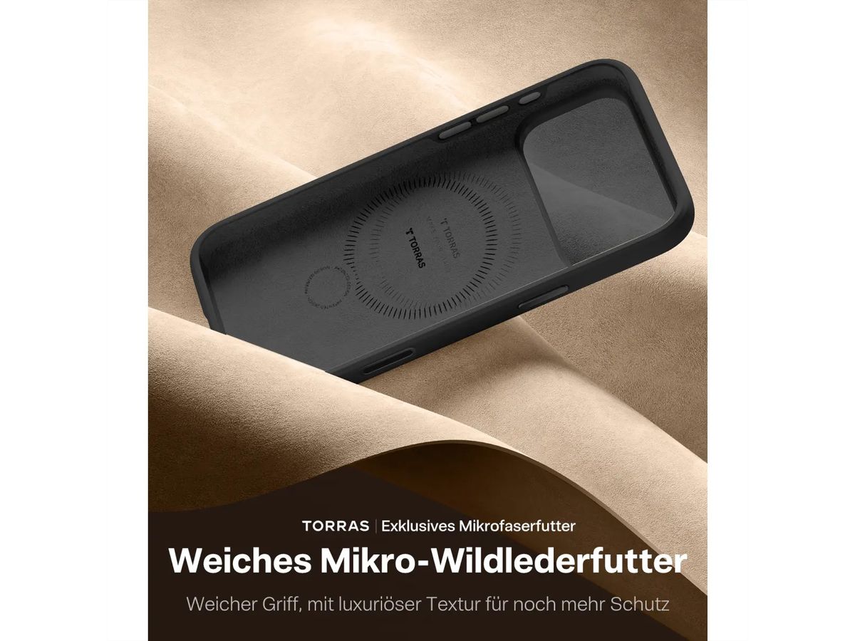 Torras Ostand Spin Softune Case, iPhone 17 Pro Max, MagSafe, noir