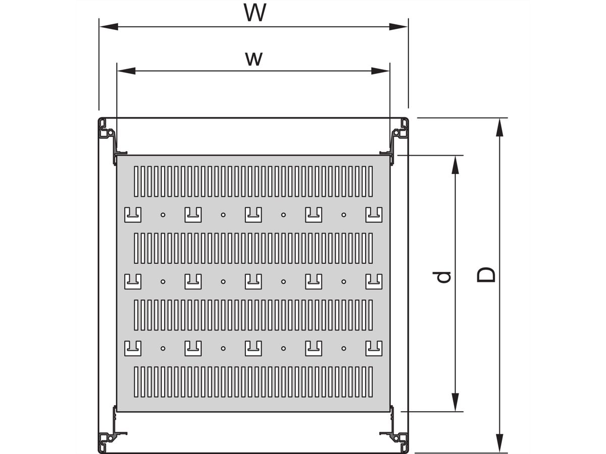 SCHROFF Novastar 19" étagère, fixe, 1 U 600W 1000D