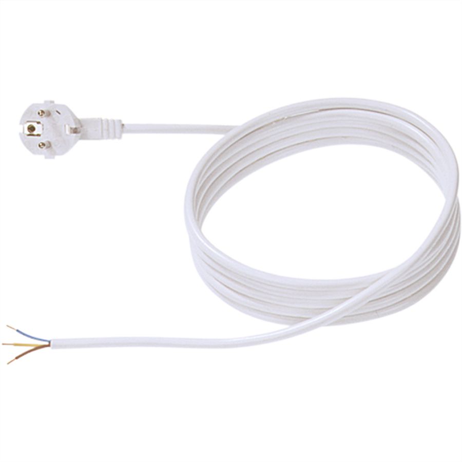 BACHMANN Câble H05VV-F 3G1,0 3m, blanc, non emballé