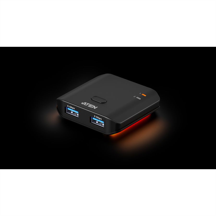 ATEN US4322 2x2-Port USB Sharing Switch, USB 3.2 Gen 1 Peripheral Sharing Switch