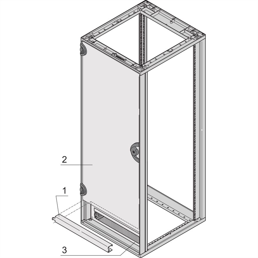SCHROFF Türlagerwinkel für verkürzte Türen - TUERLAGERWINKEL 33MM 7021