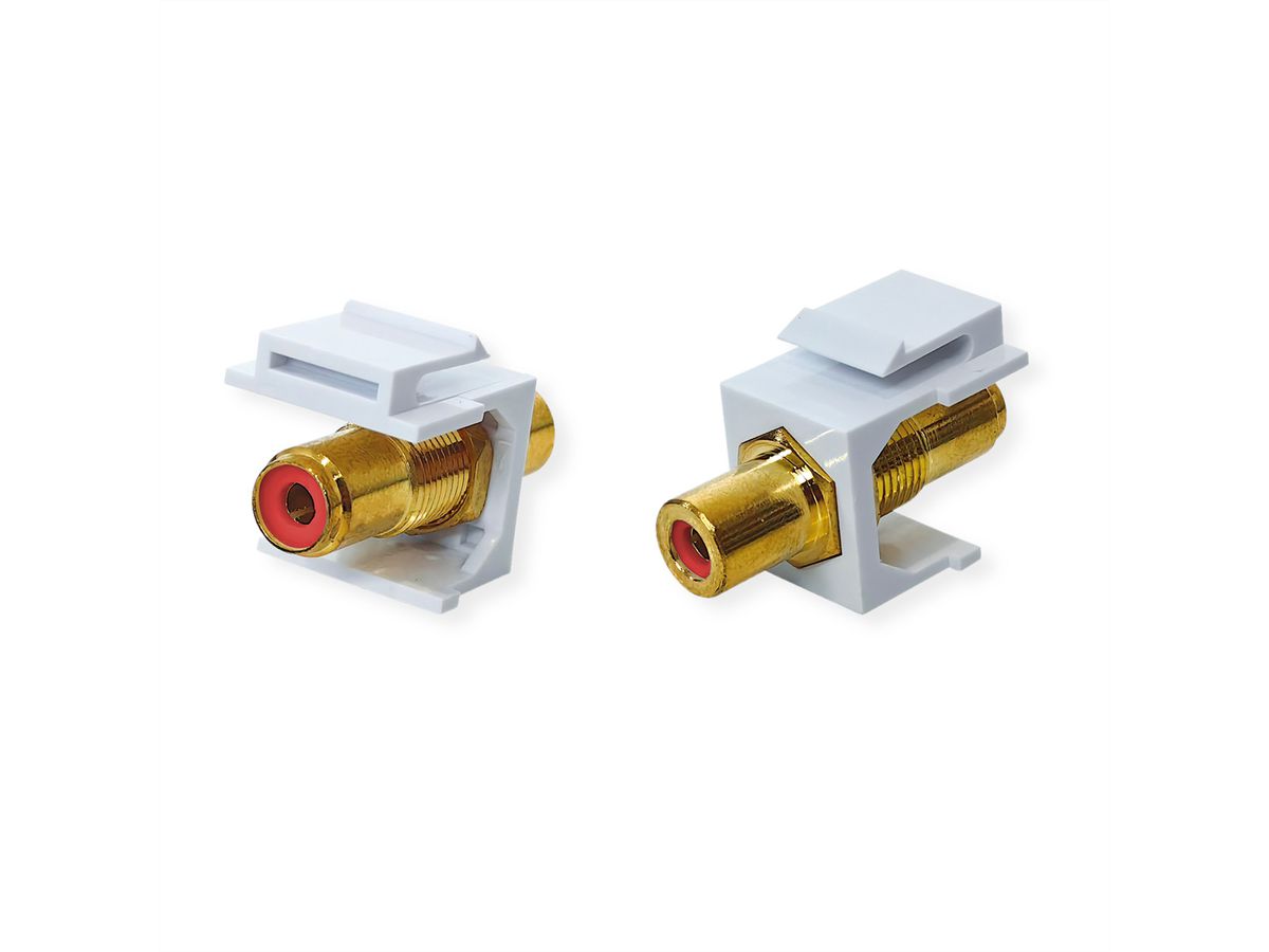 VALUE RCA-Keystone-Kupplung, Kunststoff, rot